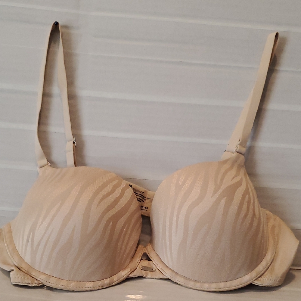 SELF Expressions Push Up Elegant Cream Zebra Print Bra Size 36 A